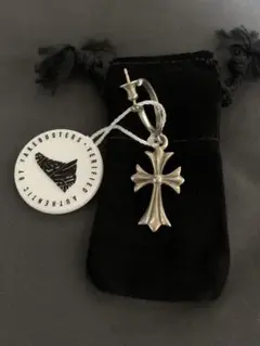 【N様】稀少:クロムハーツ タイニーCHクロス ピアス CHROME HEARTS/クロムハーツ】 タイニーCHクロスフープ ピアス