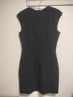 ZARA ノースリーブミニワンピース L 黒