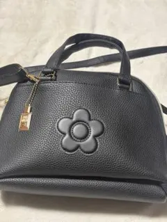 マリークワント　2way ハンドバッグ　ショルダーバッグ ブラック