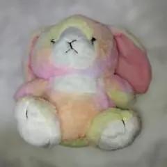 ダイソー　うさぎぬいぐるみ　パステルカラー