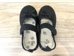 リボン付きブラックシューズ 17.0cm