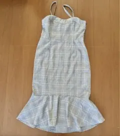 【GU】チェック柄キャミワンピース フレア裾　XL