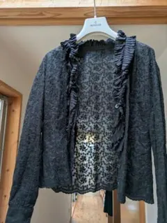 MOGA ビギ ブラック 黒 フローラル刺繍 長袖 シャツ ブラウスのサムネイル