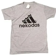 新品 おもしろTシャツ カラーグレー サイズＬ 猫好きの方に ネコダス