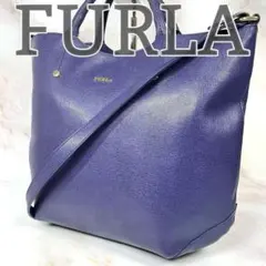 【希少】フルラ FURLA 2way トートバッグ アリッサ ネイビー A4