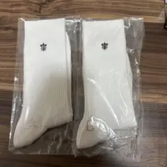 白百合学園 新品 ソックス 2足セット ホワイト 刺繍入りのサムネイル