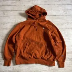 Champion リバースウィーブパーカー XL オレンジブラウン　メンズ古着