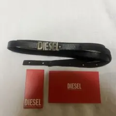 90s DIESEL y2k 平成　黒 レザーブレスレット