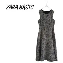 ZARA BASIC 【M】 ノースリーブ ロングワンピース 上品 モノトーン