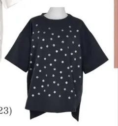 最終価格！LILASIC❤︎ランダムドットラメが可愛いネイビートップス⭐︎超美品！のサムネイル