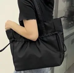 トートバッグ A4 通勤 通学 マザーズバッグ 収納力 軽量 ママバッグ 黒