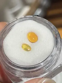 天然オパール ルース 2石セット カボション 遊色あり ハンドメイド素材