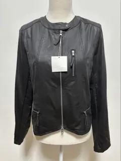 A1209la vita felice 楽チンライダースジャケット【伸縮性あり】