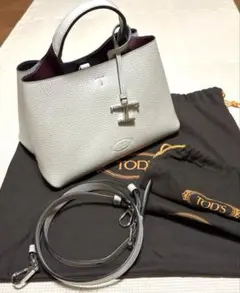 美品　トッズ　T タイムレス マイクロ　レザー　2way バッグのサムネイル