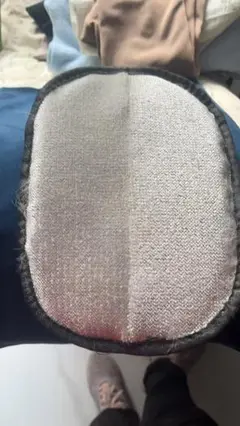 楕円形グレー椅子用クッション