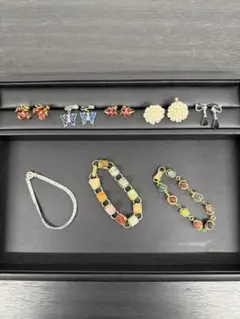 ★レトロ調8点セット★アクセサリーまとめ売りブレスレットイヤリング