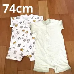 ベビー服　半袖　ロンパース　H&M 60〜70cm 2枚セット