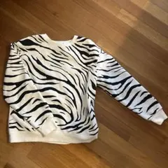 ZARA ゼブラ柄 長袖トレーナー　S