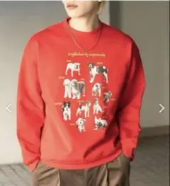 Dog Graphic Crew-neck Sweat 11月中の出品です