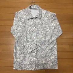 手作り花柄長袖シャツのサムネイル