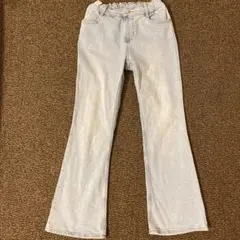 GU キッズデニム（GIRLSストレッチスリムフレアジーンズ ）150㎝