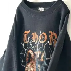 USA製 フルーツオブザルーム ウルフ 狼 スウェット 2XL ブラック黒 古着