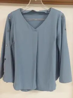 earth music&ecology ブラウス　ブルー F