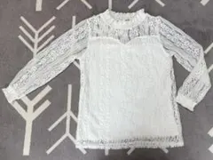 レース長袖ブラウス Mサイズ