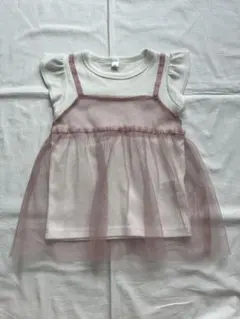 即購入OK しまむら　ベビー　女の子　ノースリーブ　Tシャツ　90cm