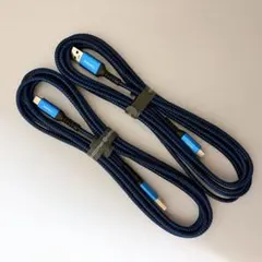 【新品・未使用】タイプC充電ケーブル　2本セット　ブルー　約3m