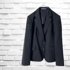 【レミュー】テーラード　ジャケット　スーツ　2つボタン　ブラック　サイズM