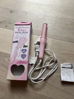 2WAY HAIR IRON コンパクトヘアアイロン ピンクのサムネイル