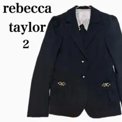 レベッカテイラー❤金ボタン ブラックジャケット 2号 S相当 黒 カジュアル
