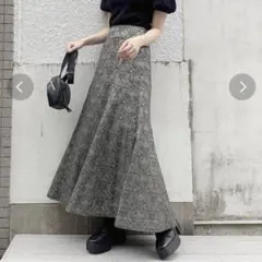 dazzlin ダズリン テクスチャーナロースカート　総柄