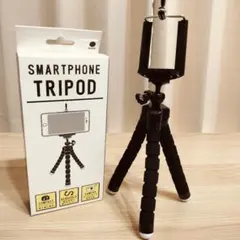スマートフォン デジカメ コンパクト三脚 ブラック