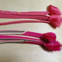 2本セット　アンティーク帯締め　ピンク系