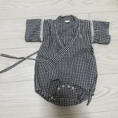 COMME CA DU MODE ベビー甚平 ロンパース チェック