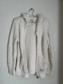 ジェラートピケ フリースフード付きカーディガン F