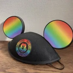 ミッキーマウス レインボー耳帽子　ファンキャップ　フロリダ　ディズニーワールド