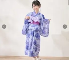 メゾピアノ 浴衣 セパレート 紫陽　花柄 リボン 120cm 4点セット メゾピアノ 浴衣 セパレート 紫陽 花柄 リボン 120cm 4点セット - メルカリ