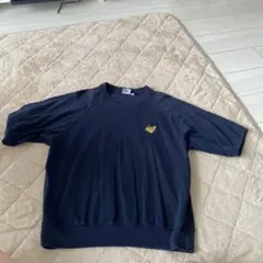 ピカチュウ 刺繍 半袖Tシャツ ネイビーのサムネイル
