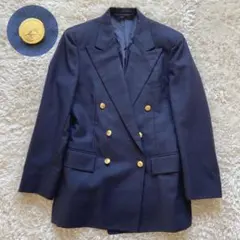 美品　ラルフローレン　紺ブレ　ダブル　金ボタン　テーラードジャケット　160/M