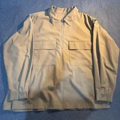 GU ベージュ 長袖シャツ フロントジッパー　XL