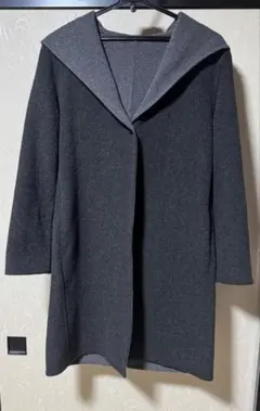 UNIQLO ダブルフェイス フーデット コート S