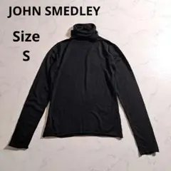 ジョンスメドレー タートルネック セーター ウール100% ブラック S