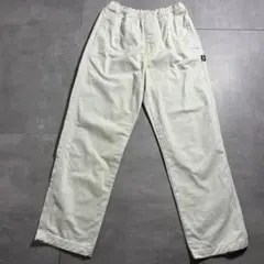 STUSSY ブラッシュド ビーチパンツ イージーパンツ Sオフホワイト