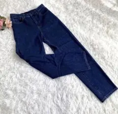 UNIQLO ユニクロ レディース ダークブルー ストレートデニム ジーンズ