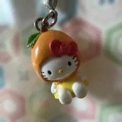 ハローキティ オレンジ帽子 ストラップ