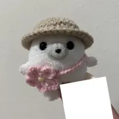 ミニビーンズ　あざらし　お花見　麦わら帽子　桜　お花ポシェト　セット