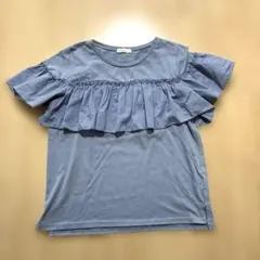 earth music&ecology フリル 半袖 カットソー ブルーのサムネイル